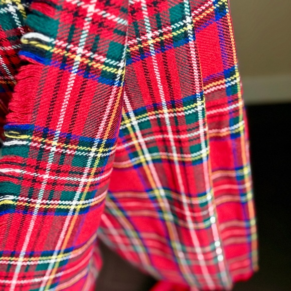 Women's Red Tartan Midi Wrap Skirt - Classic Plaid - Picture 3 of 15